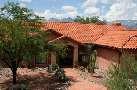 Completed residential tile roof in Tucson, Arizona